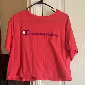 Champion Vibrant Pink Cropped Tee